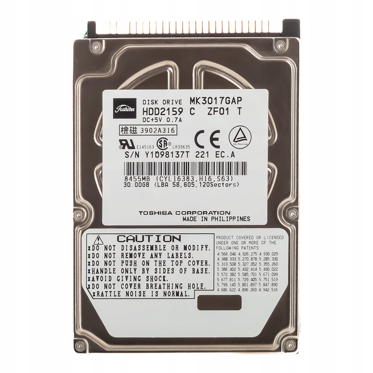 Toshiba 30GB 4.2K 2MB Ata 2.5'' MK3017GAP