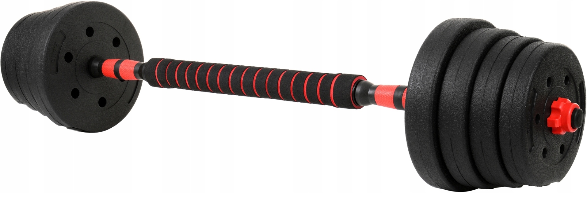 ZESTAW HANTLE REGULOWANE 2 x 15 KG + SZTANGA = ZESTAW HANTLI 30 KG Waga 2x 15 kg