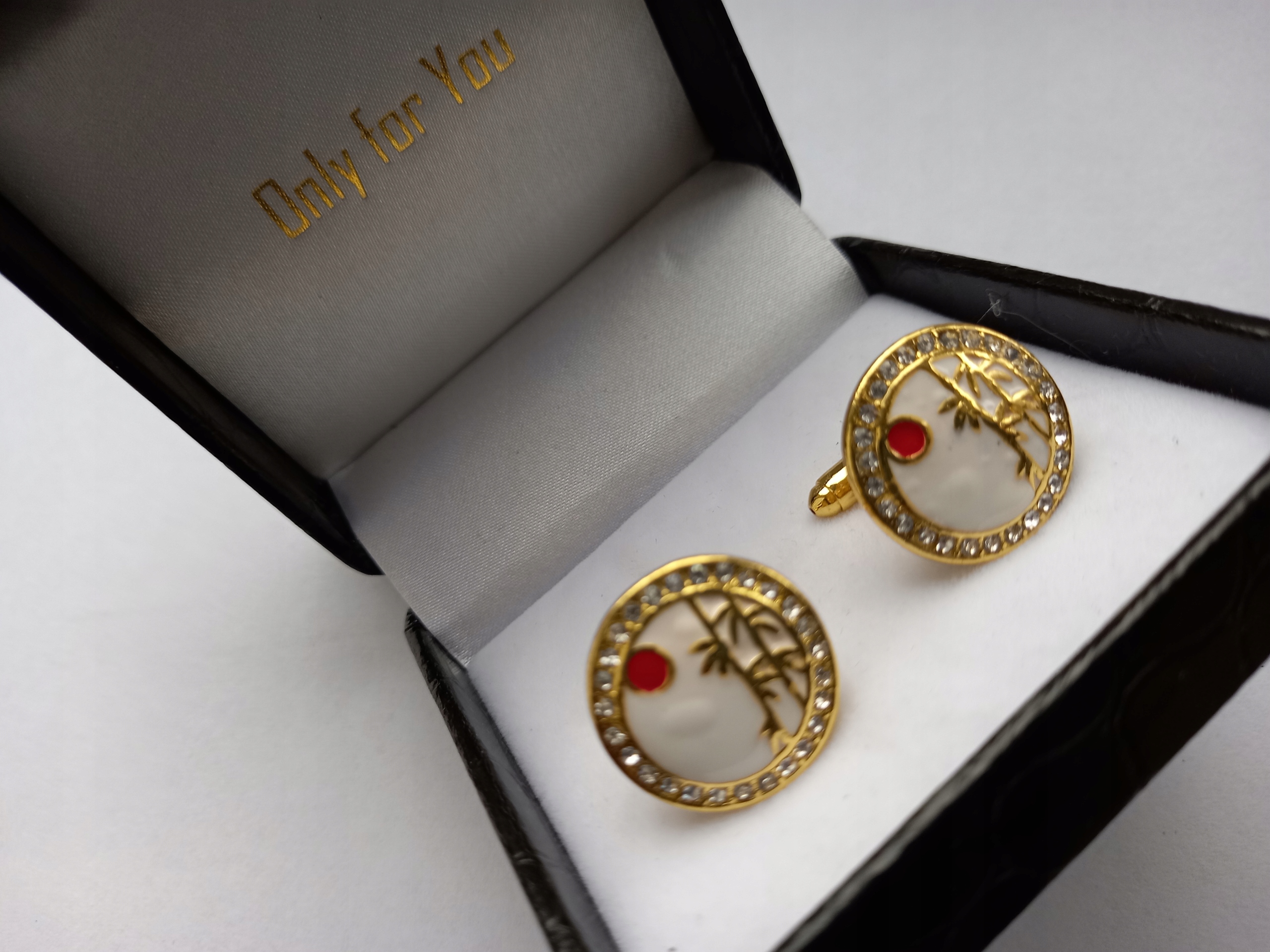 Manžetové knoflíčky na košili Západ slunce Japonsko