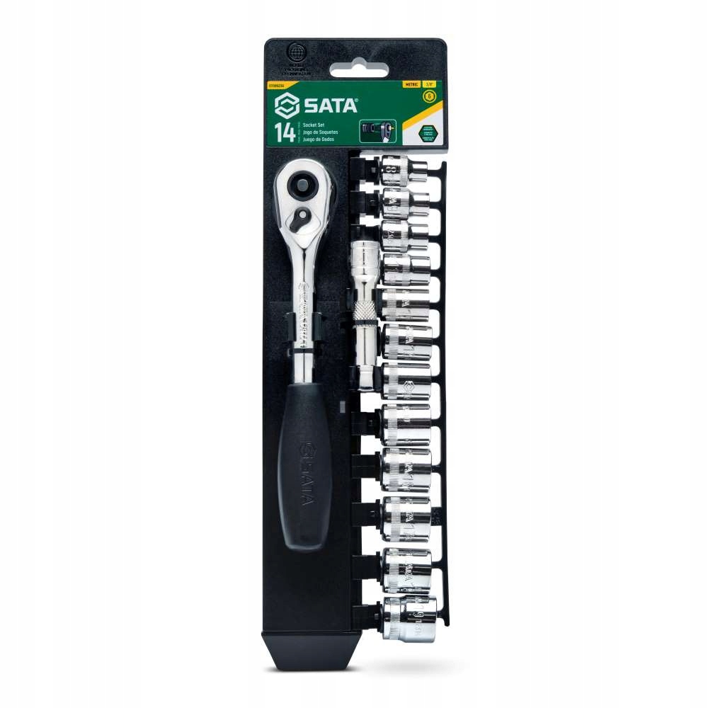 Sata Zestaw 14 kluczy nasadowych 3/8 na panelu ST09523G