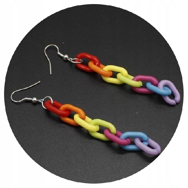 

Kolczyki wiszące, tęczowe Pride Lgbt