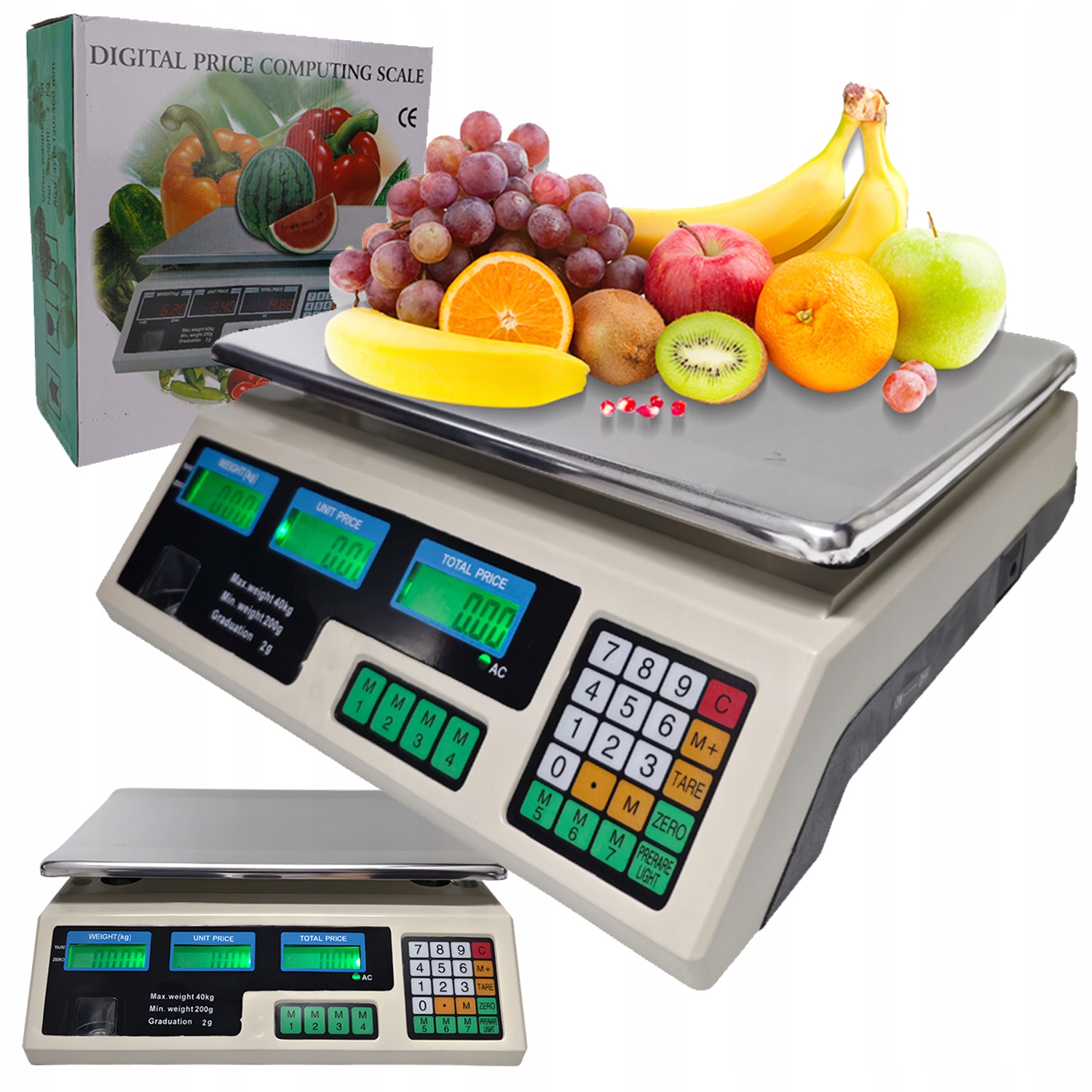 Obchodová Váha 40KG 2g Elektronická Kuchyňská Gastronomická Skladovací