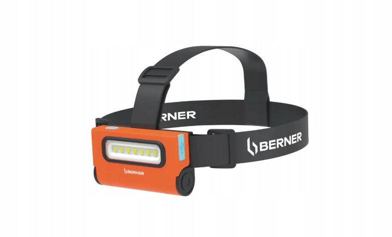 Berner latarka czołowa warsztatowa 2w1 Led 400 lm, Usb-c