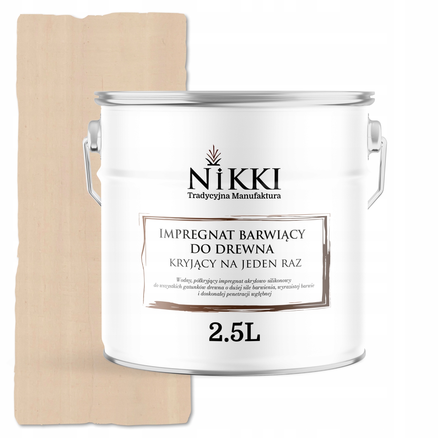 Impregnace Na Dřevo Extra Lazura Krycí Najednou Béžová Světlá 2,5L