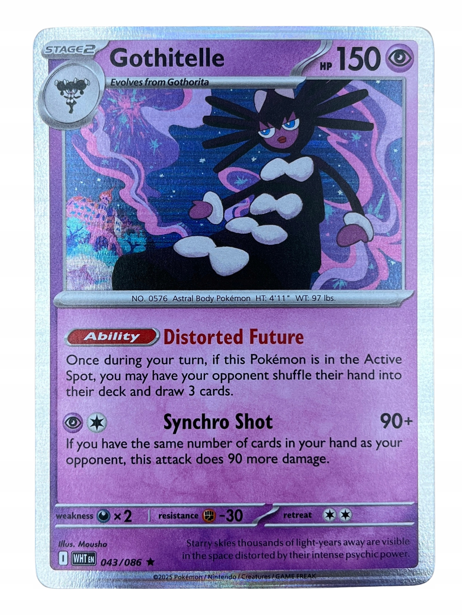 Karta Pokemon Tcg Gothitelle (wht 043/086) White Flare Rare