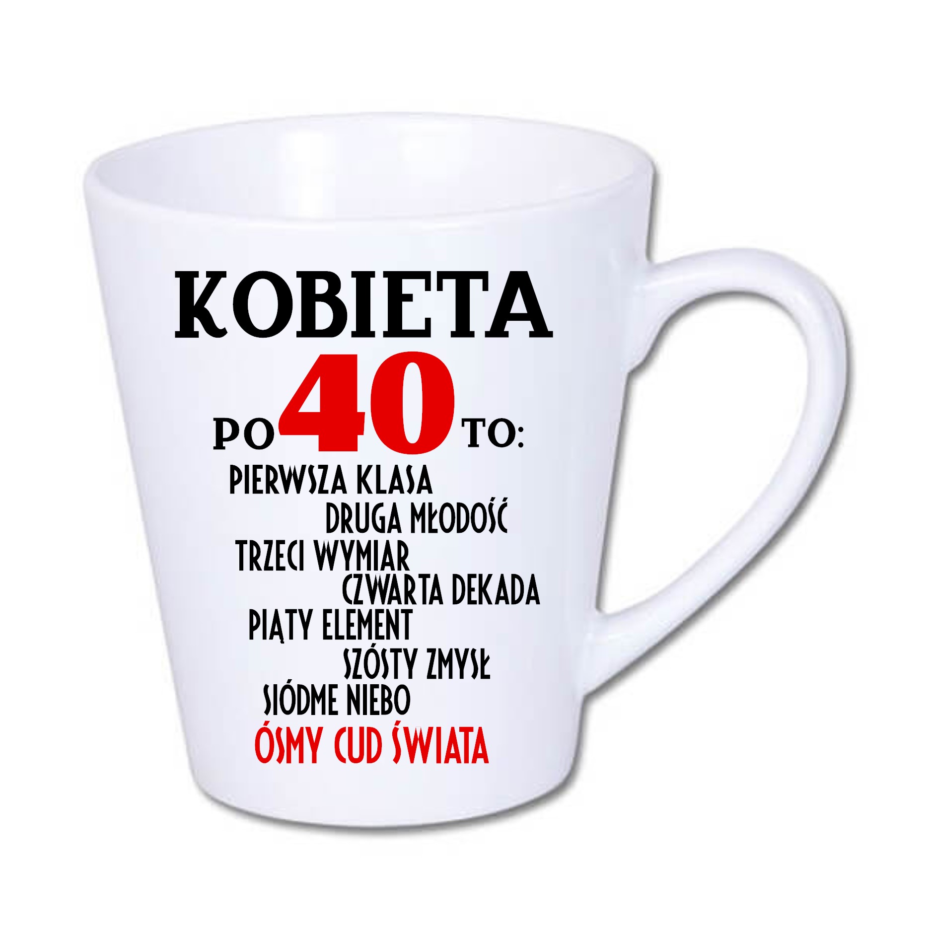 

Kubek latte 40 urodziny