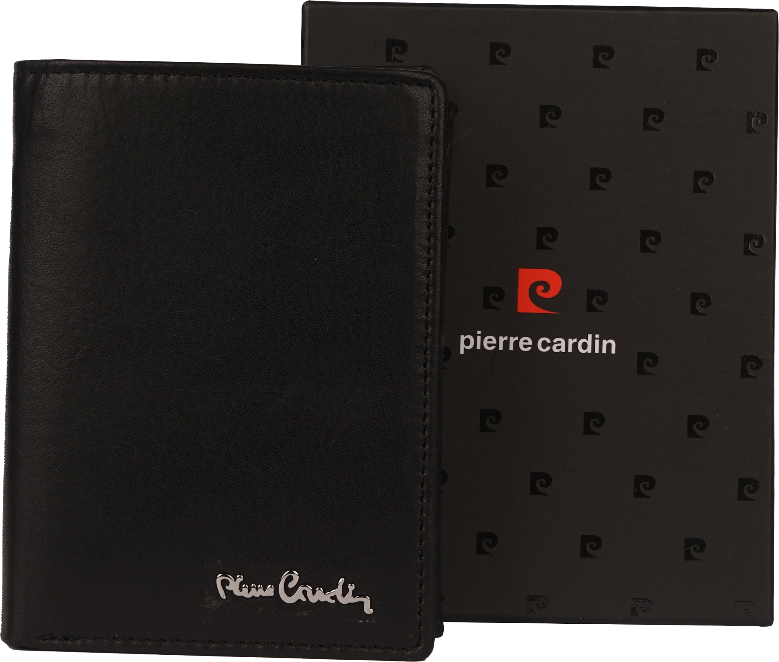 Pierre Cardin Originální Černá Kožená Peněženka Velká Pánská Rfid Secure