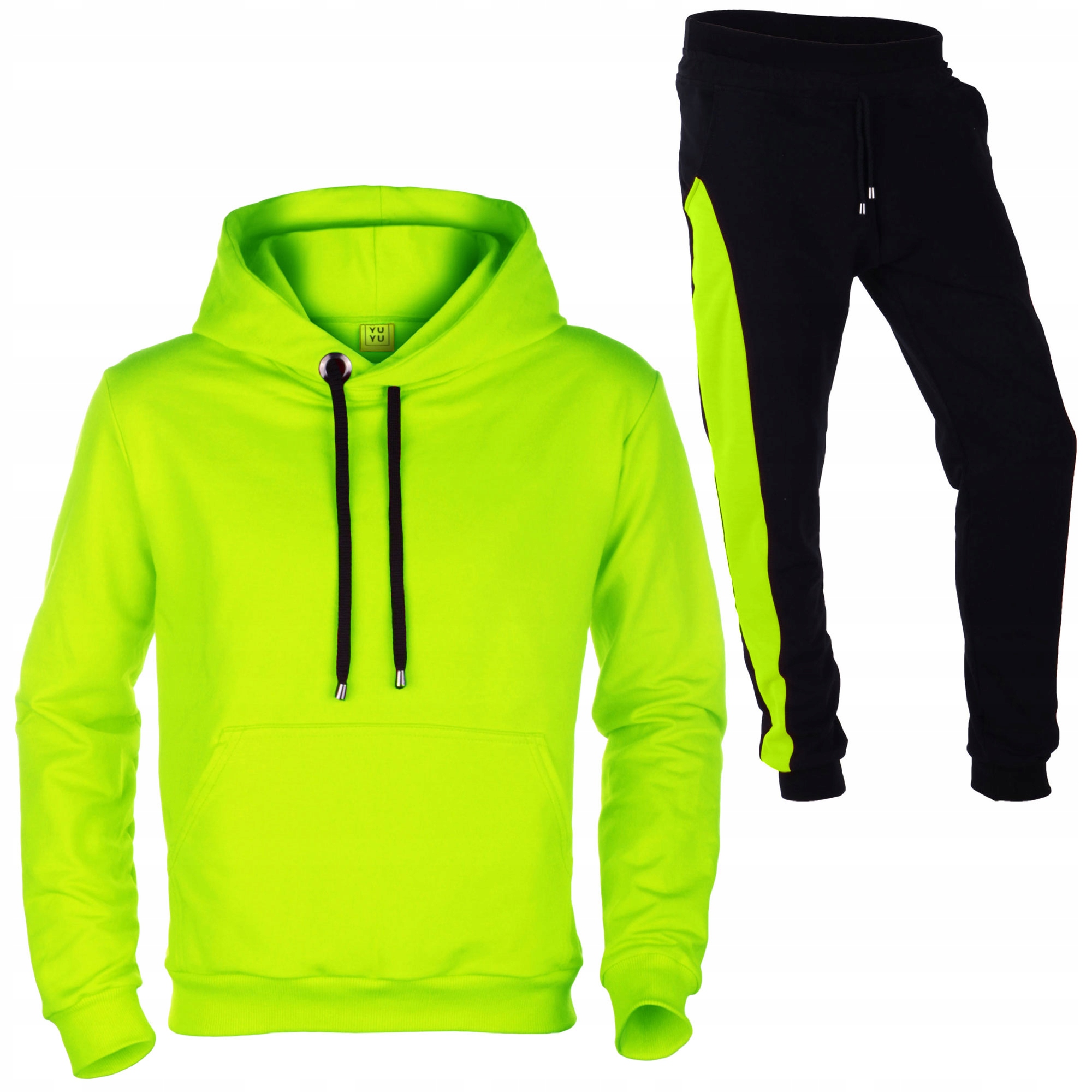 

Dres Bluza Kaptur Limonka + Spodnie Sznurek 164
