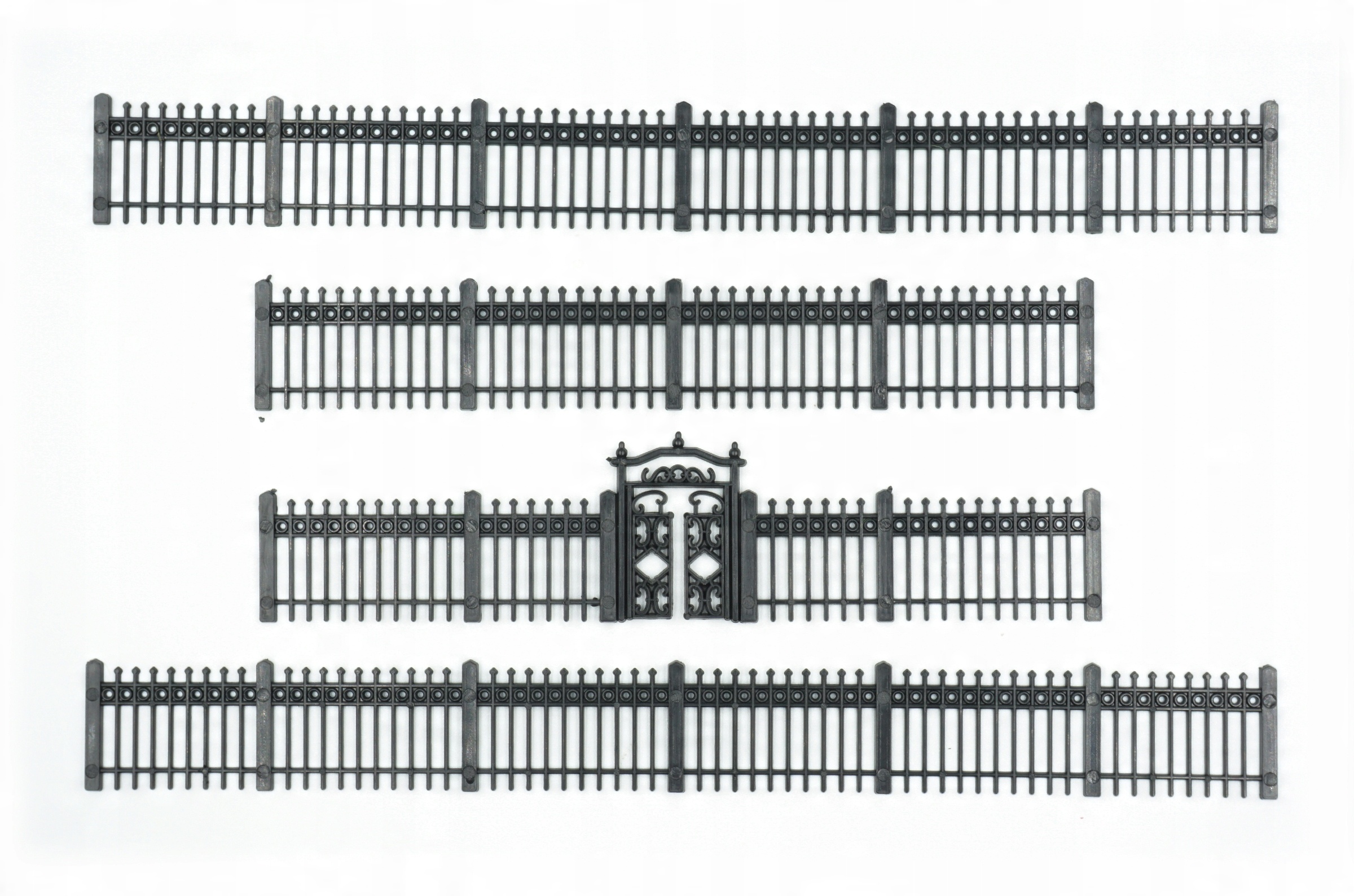 

Ogrodzenie kute dla domów czarne H0 1:87