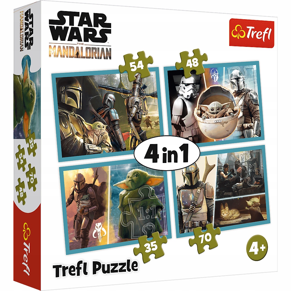 

Puzzle 4w1 Mandalorian i jego świat Star Wars