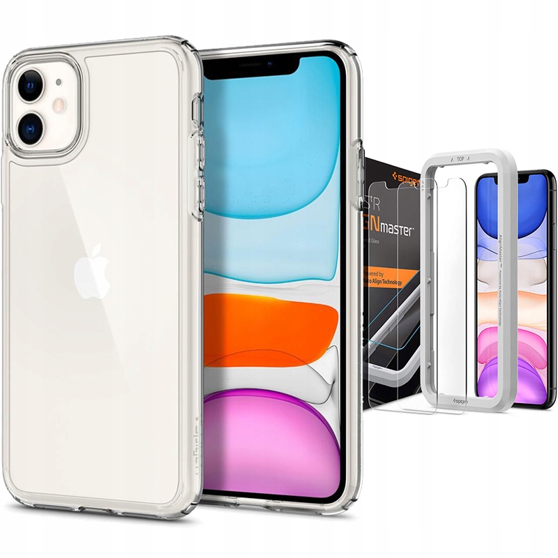 

Etui szkło do iPhone 11, Spigen, pokrowiec, case