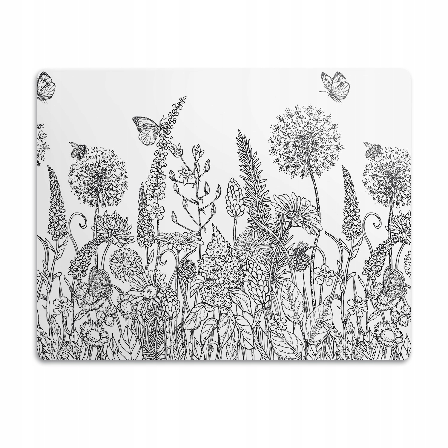 Levně Podložka pod misku pro psa a kočku Květiny 90x60 cm