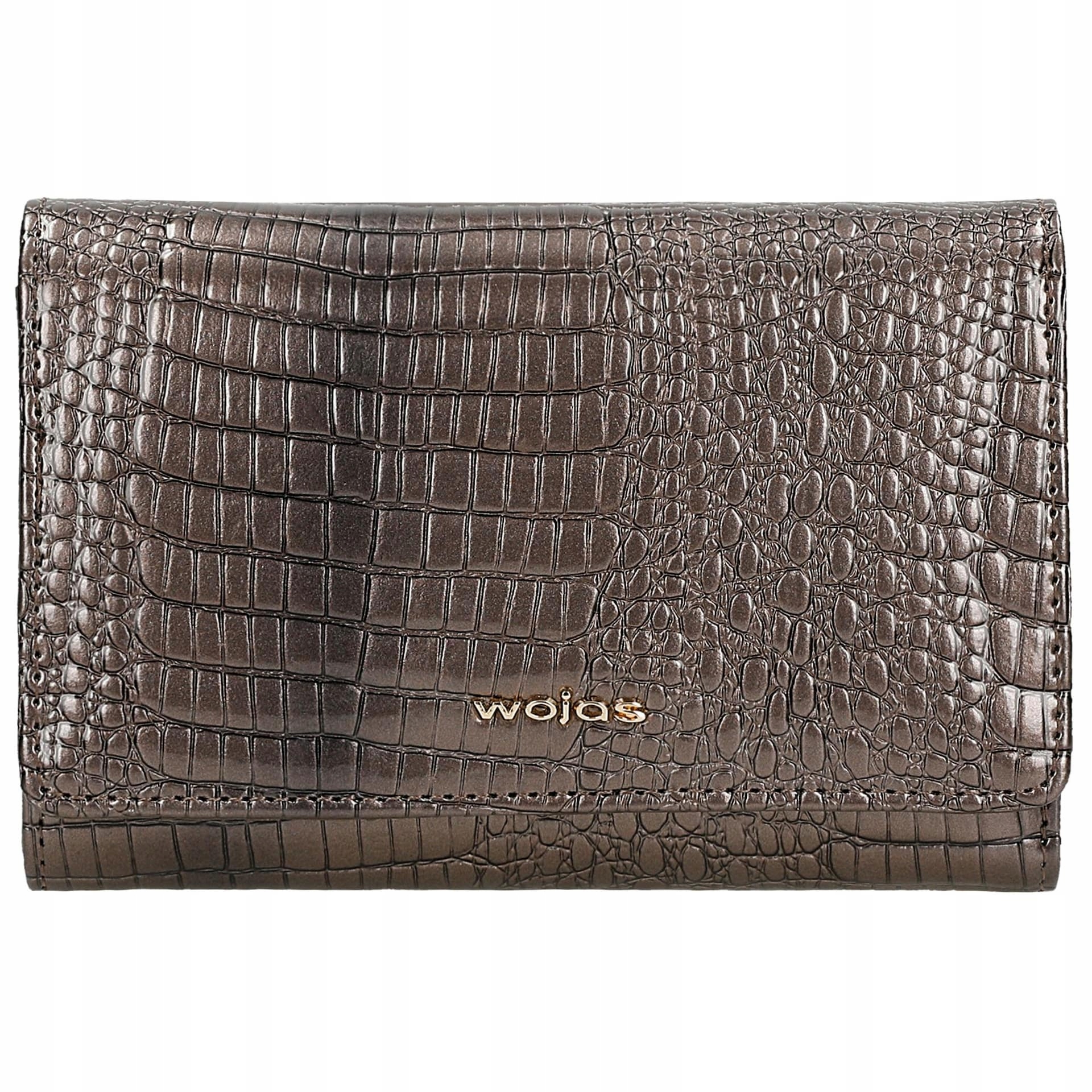 Dámská kožená peněženka elegantní Lakovaná Přírodní Kůže béžová Wojas