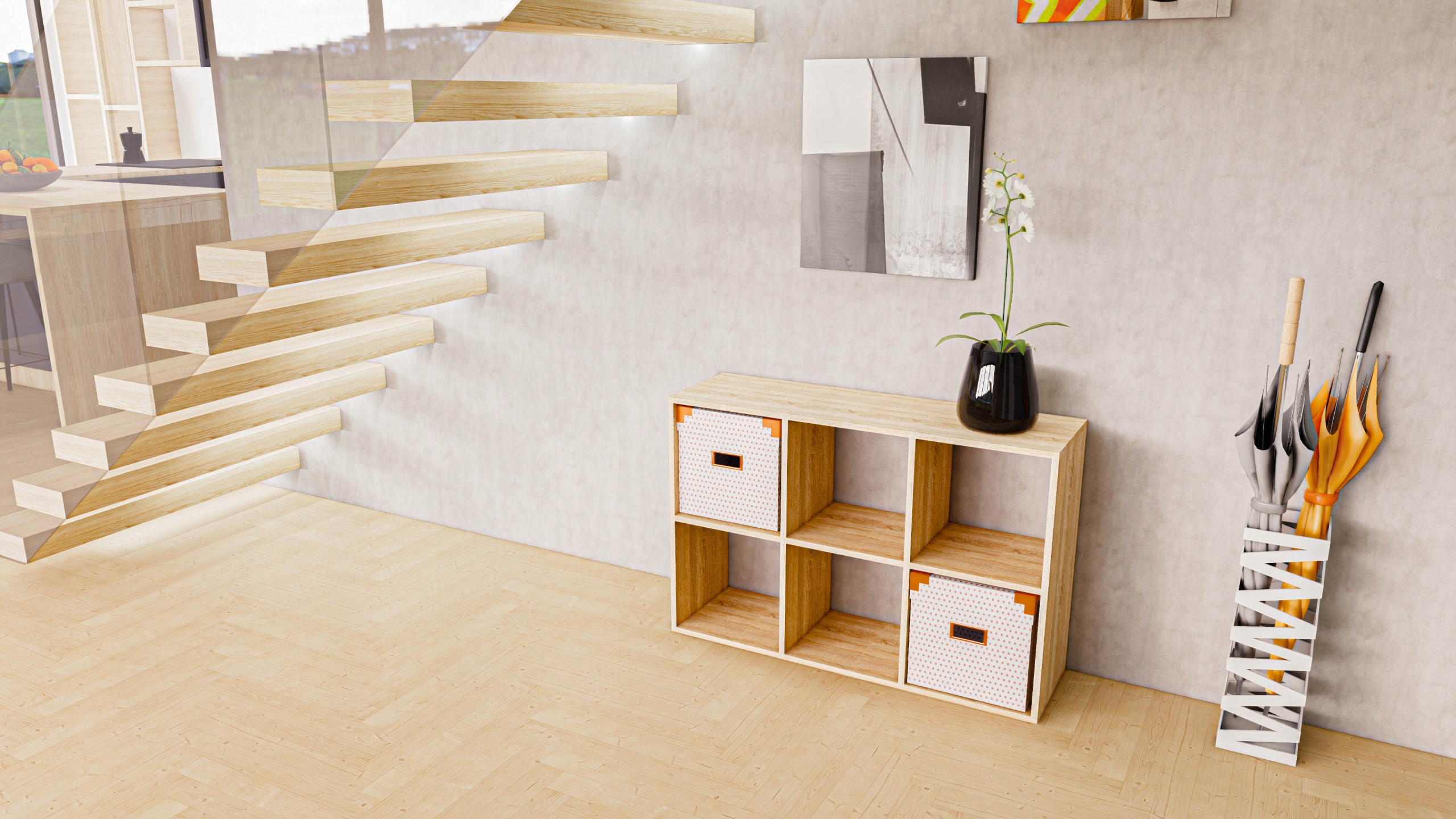 Regał Otwarty kostka 2x3 KALAX IKEA Dąb sonoma Książki Biurowy Segregatory Marka inna