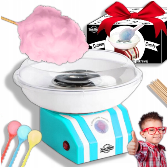 MASZYNA DO ROBIENIA WATY CUKROWEJ WATA CUKROWA DLA DZIECI MASZYNKA PREMIUM