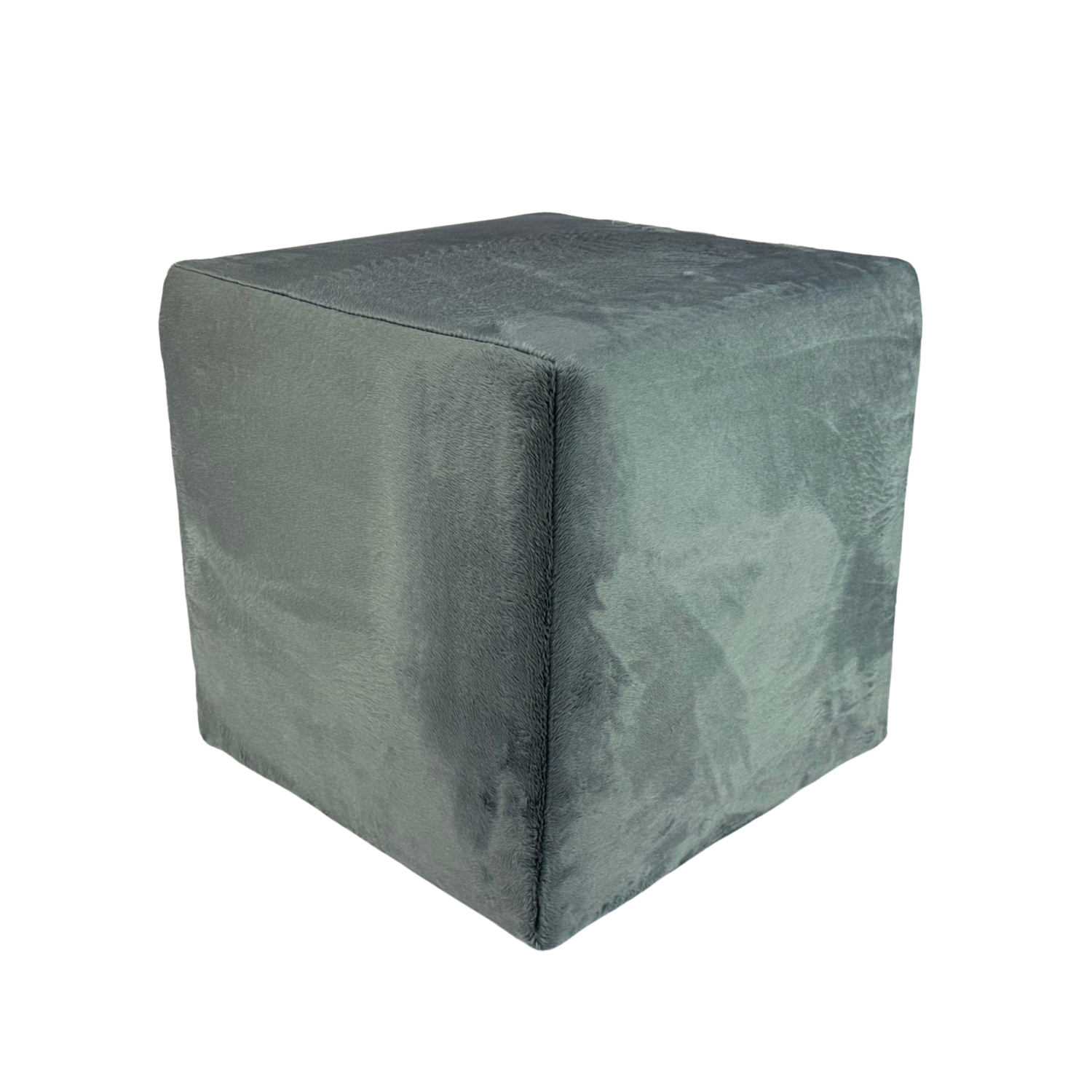 Taburet čtvercová velvet minky barva tmavě šedá