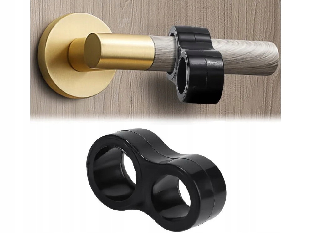 ODBOJNIK OGRANICZNIK SILIKONOWY NA KLAMKĘ DRZWI ODBÓJ OSŁONA CZARNY 1 szt