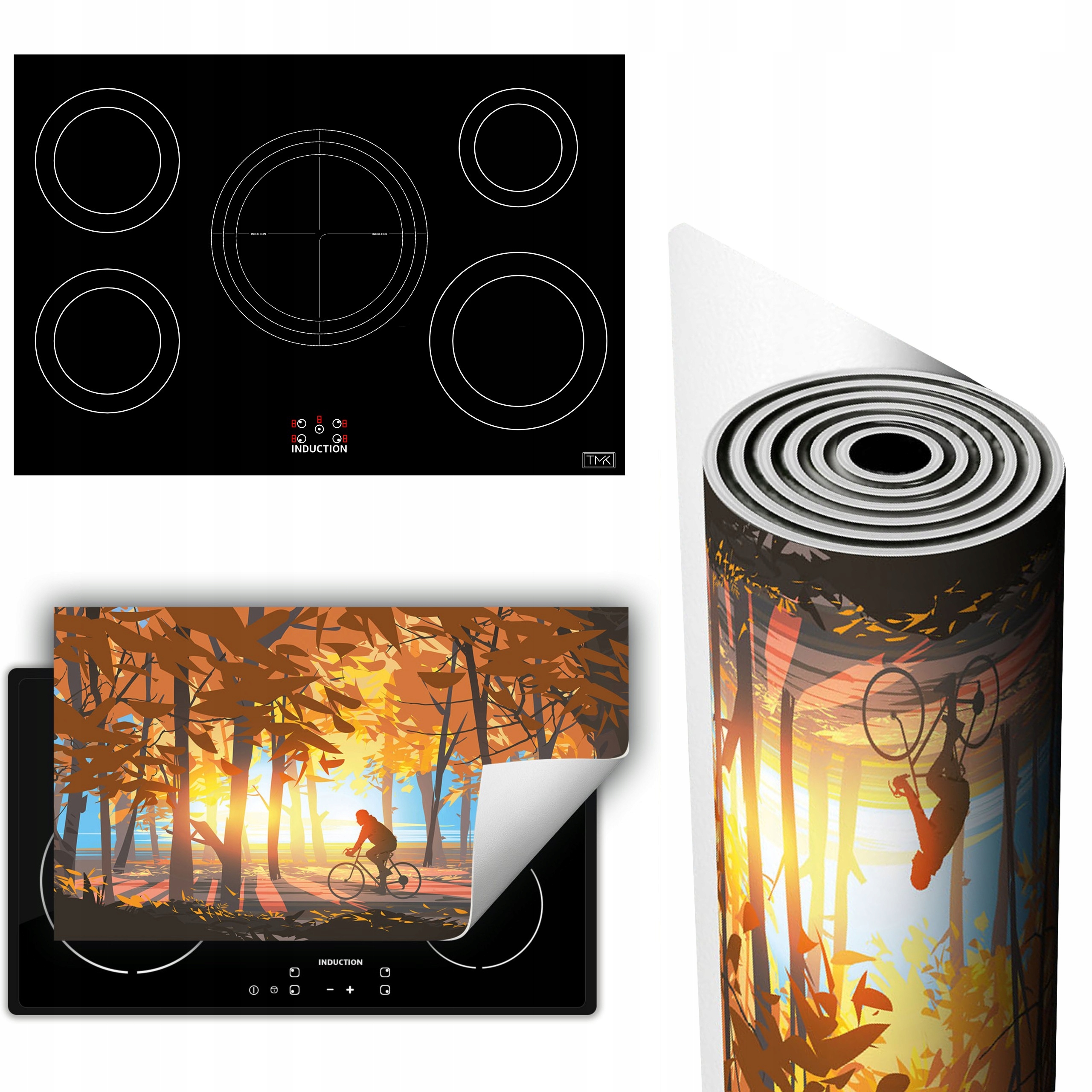 Vinylová Podložka Ochrana Kuchyňské Desky 90x52 Podzim les