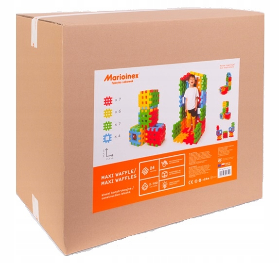 

Ogromne Klocki Max Maxi Wafle 903599 24 El. Waffle