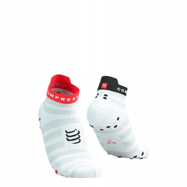 Compressport skarpetki Ultralight Pr V4 stópki biały/czerwony/czarny 35-38