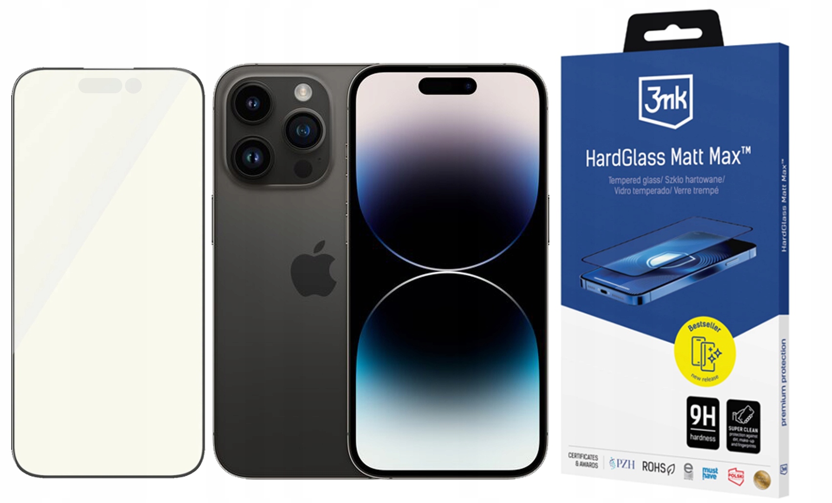 3mk Matné Sklo Hardglass Matt Max pro iPhone 14 Pro
