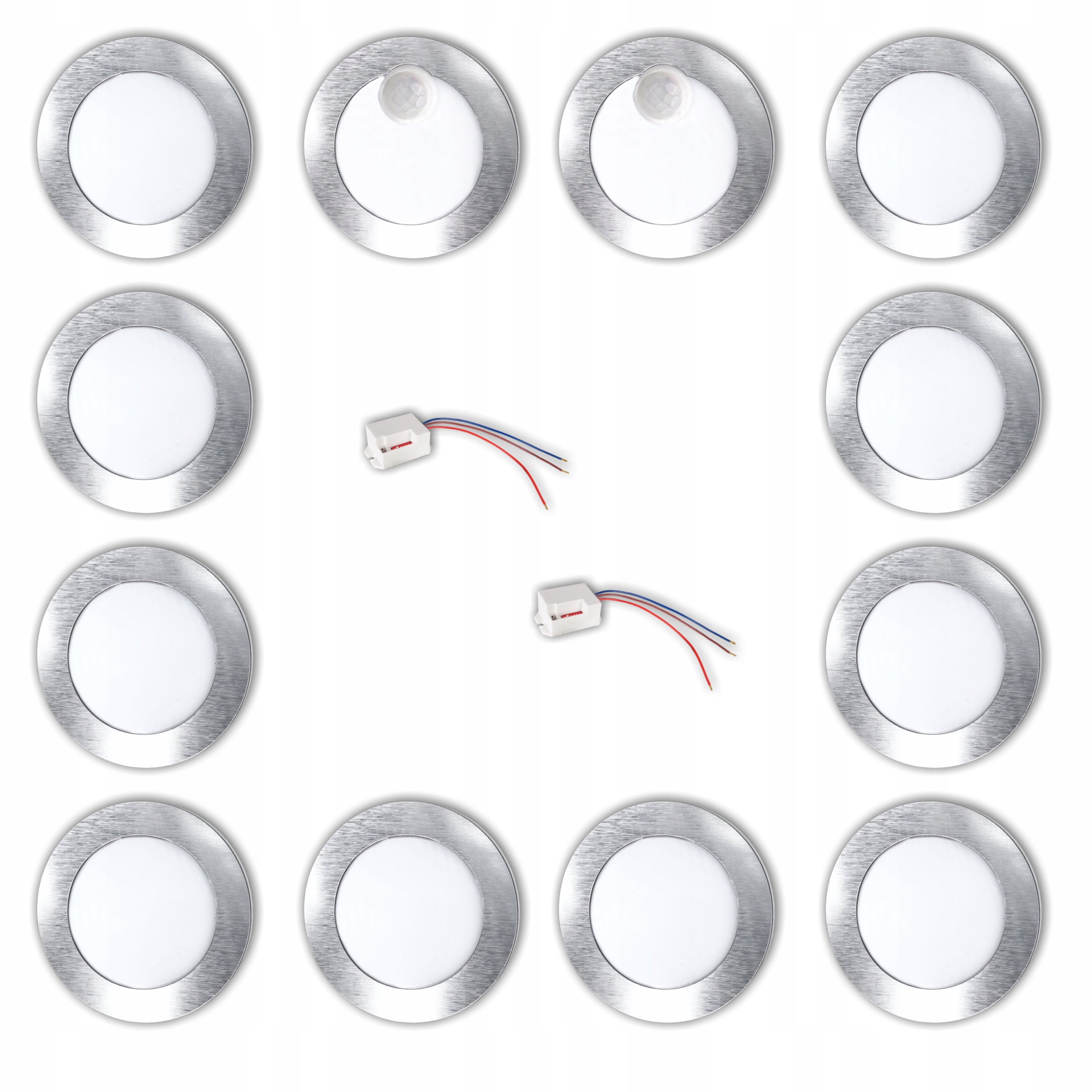

Zestaw 10x Oprawa Schodowa Okrągła Inox 2x Czujnik