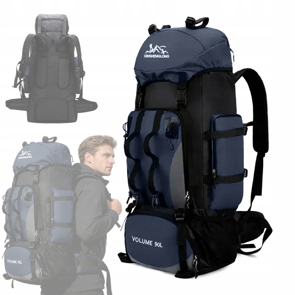 Plecak Turystyczny 90L Górski Taktyczny Bardzo Pojemny Wytrzymały