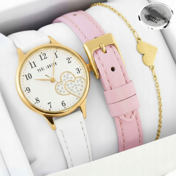 Zestaw dziecięcy zegarek Mila Komunia dla dziewczynki Paul Lorens Grawer