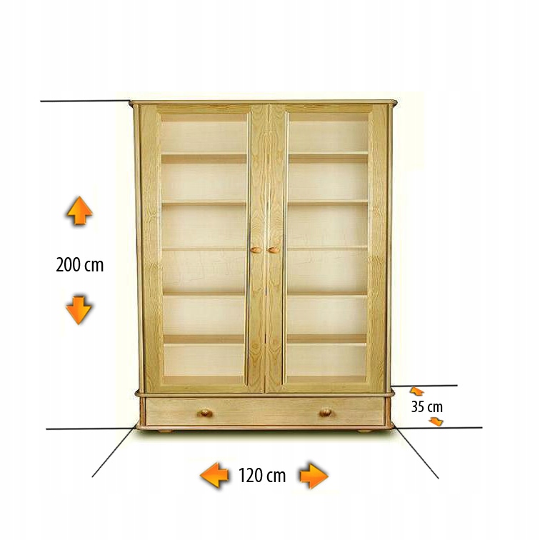 WITRYNA SOSNOWA 120x35x200 PRODUCENT Kod producenta w155