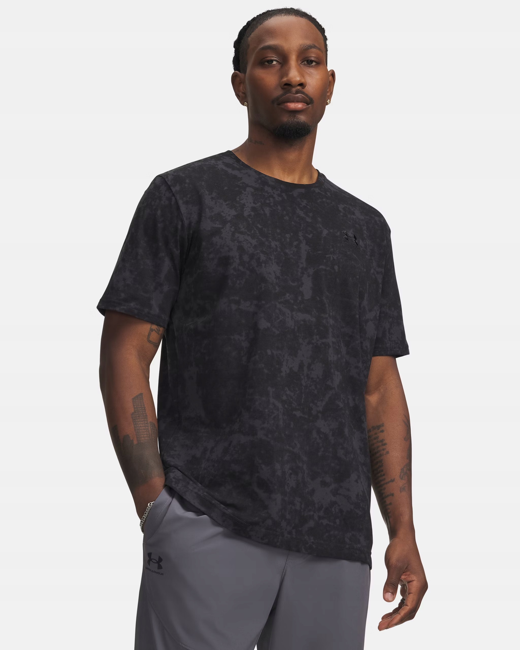 Under Armour Koszulka klasyczna męska Icon Ss Novelty czarna