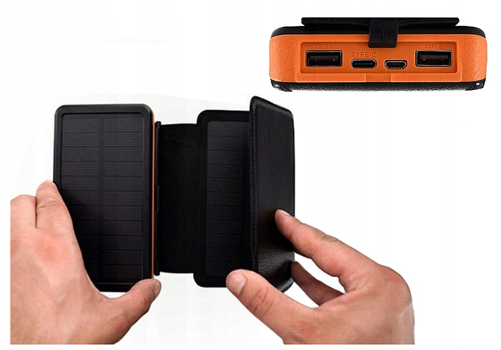 

Power Bank Solarny Z Potrójnym Panelem Słonecznym