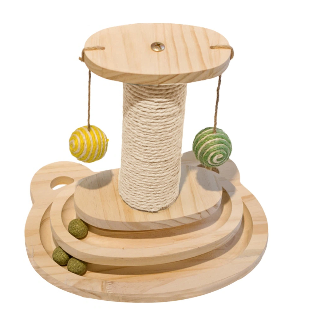 Levně Škrabadlo Pro Kočky Dřevěná Hračka Pro Kočky Ve Tvaru Válečku, Pevné, Odolné