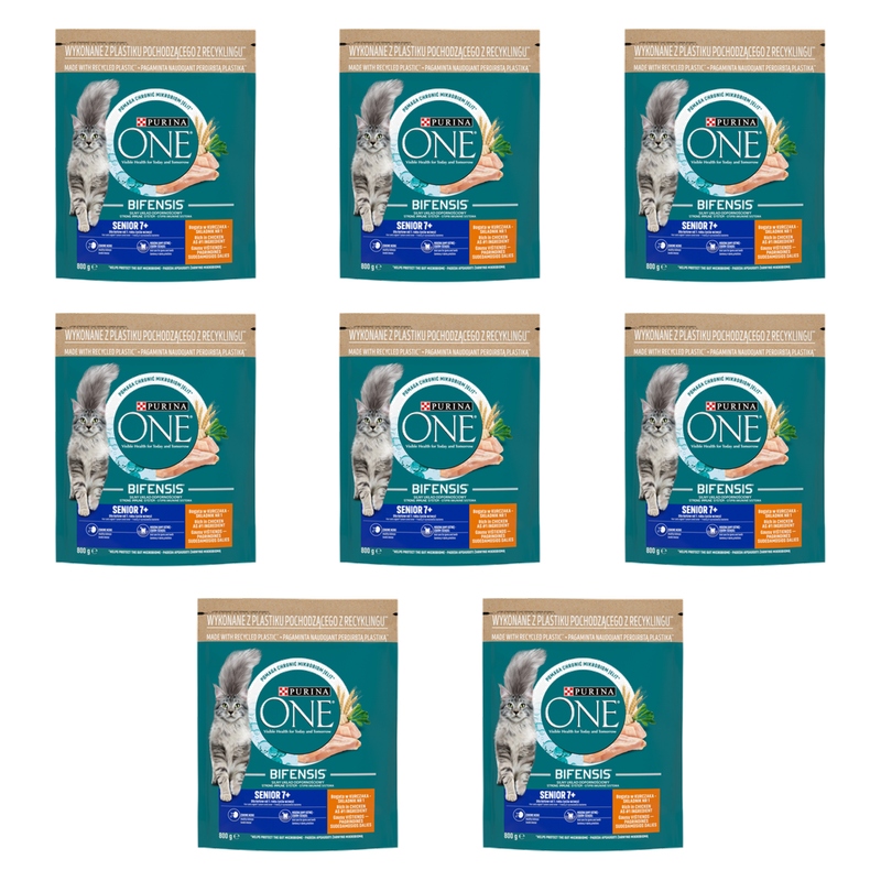 Purina One Senior 7+ Kuřecí celá zrna 800 g X8