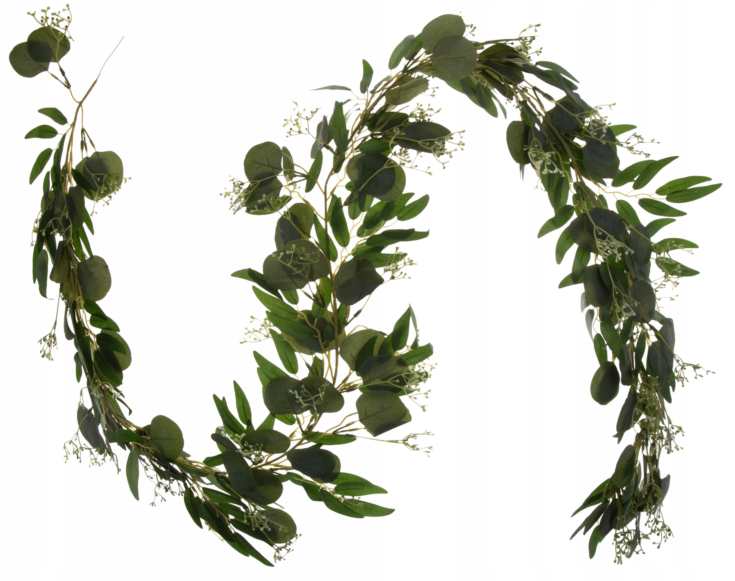 GIRLANDA EUKALIPTUS PĄCZKI DEKORACJE ŚLUB WESELE KOMUNIA 200 CM