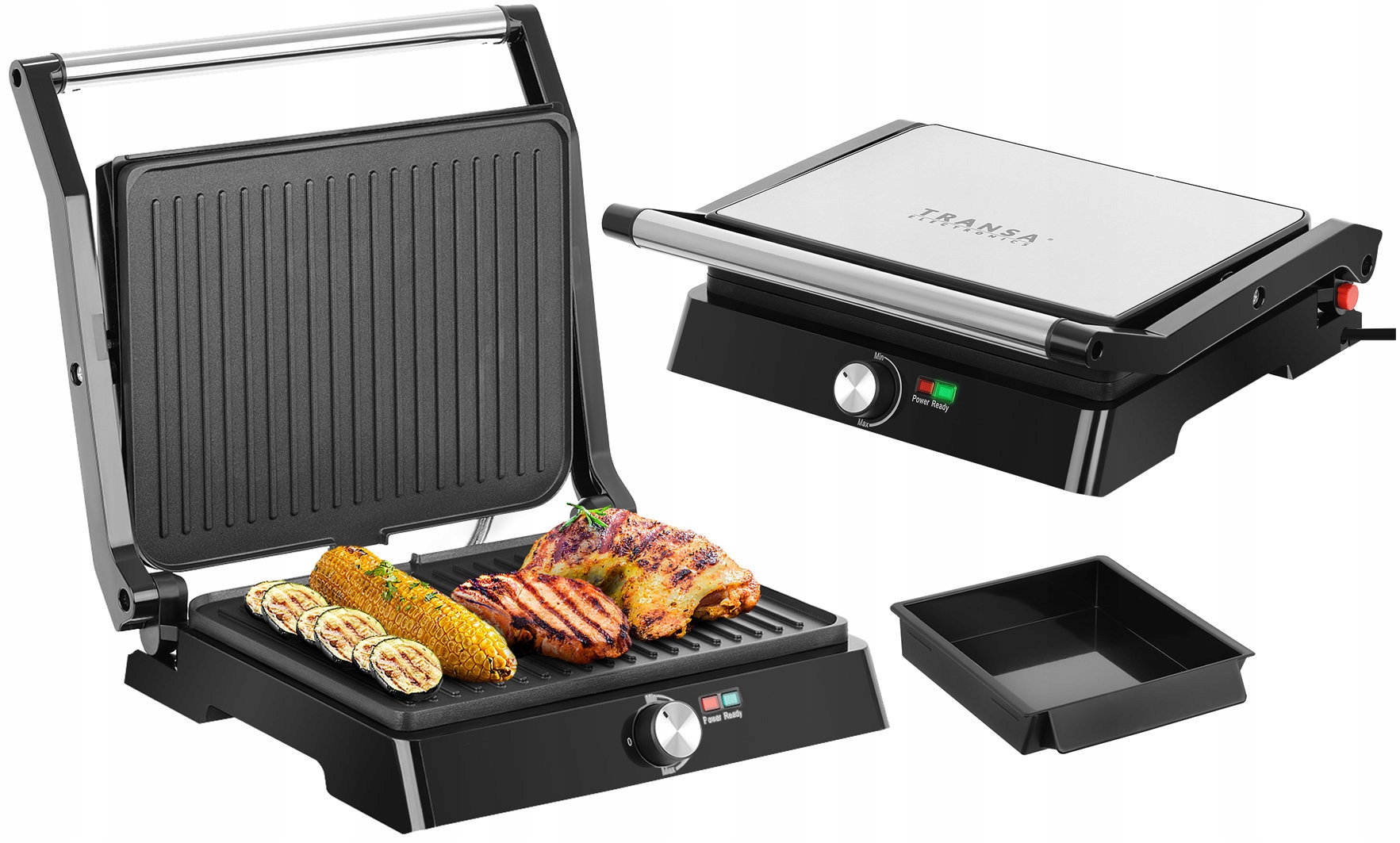 MOCNY GRIL ELLEKTRYCZNY PANINI SKŁADANY 2200W