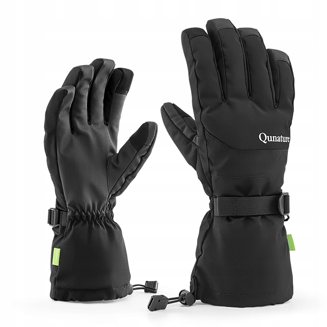 Qunature Lyžařské rukavice Finger Style Black M