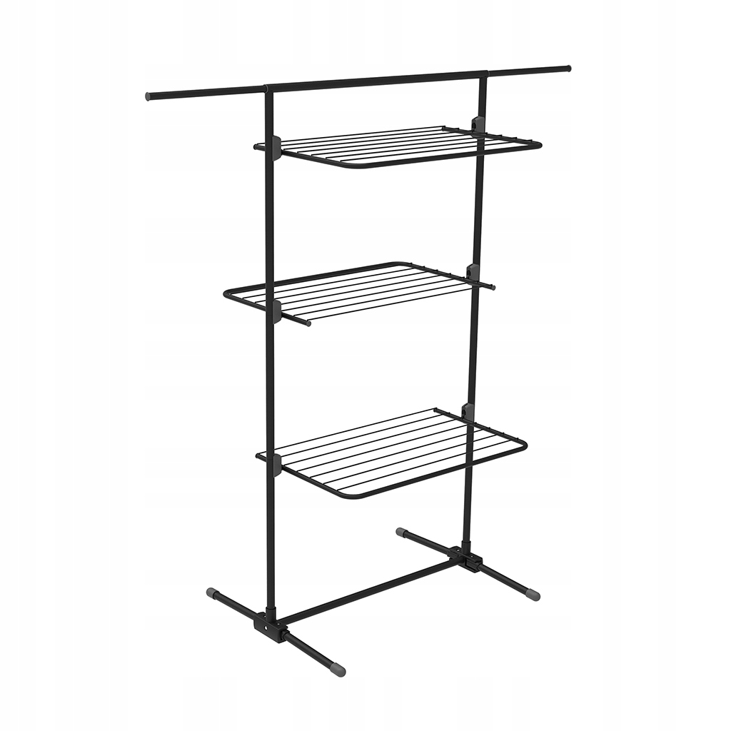 Sušák s vertikálními poličkami Rorets Triple Plus Black