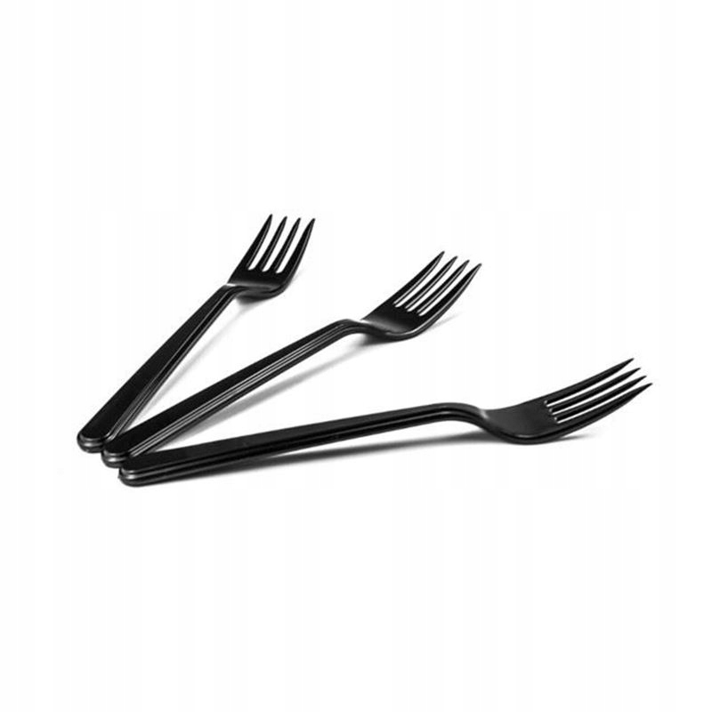 

Jednorazowe Widelce plastikowe Czarne Mocne 50 Szt