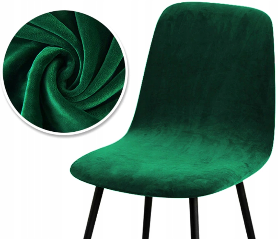 

Pokrowiec Na Krzesło Skandynawskie Welur Zieleń