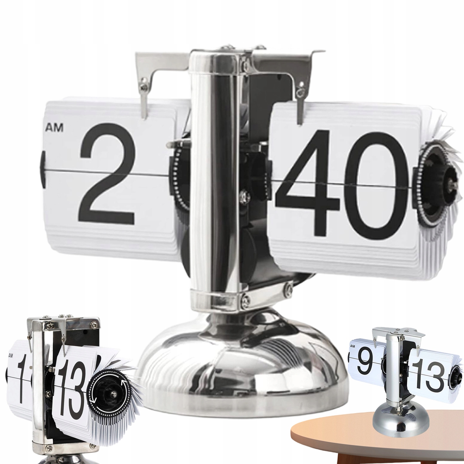 Retro Hodinky S Módní Klapkou 24 Hodin Digitální Mechanický Skládací Stolní Hodinový Stroj