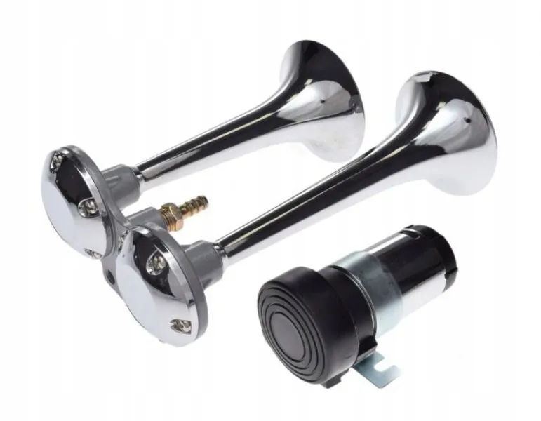 FANFARA KLAKSON SYGNAŁ CHROM KOMPRESOR GŁOŚNY 12v KLAKSON DO TRAKTORA Numer katalogowy części AW26915