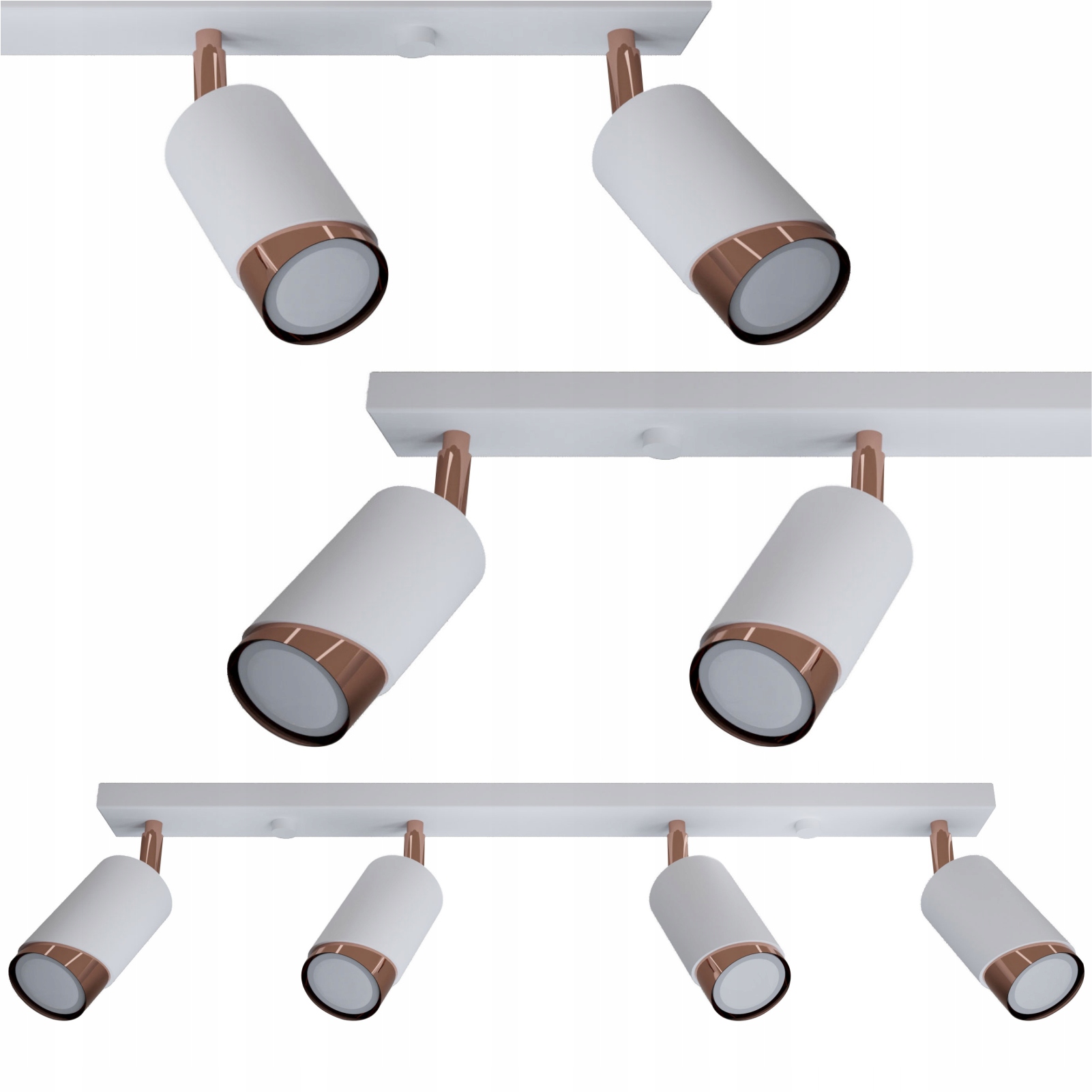 Závesná Lampa Luster Bragi Biela Meď 4x GU10 stropné svietidlo moderný 4x40W