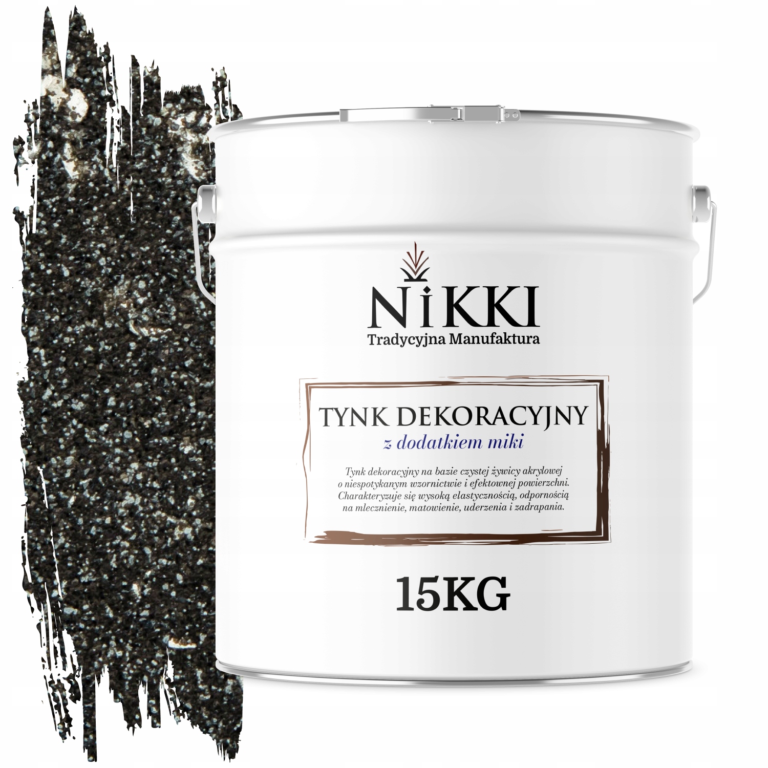 Dekoratívna Vonkajšia Omietka 15 Kg Tmavosivá So Striebornou Sľudou D921