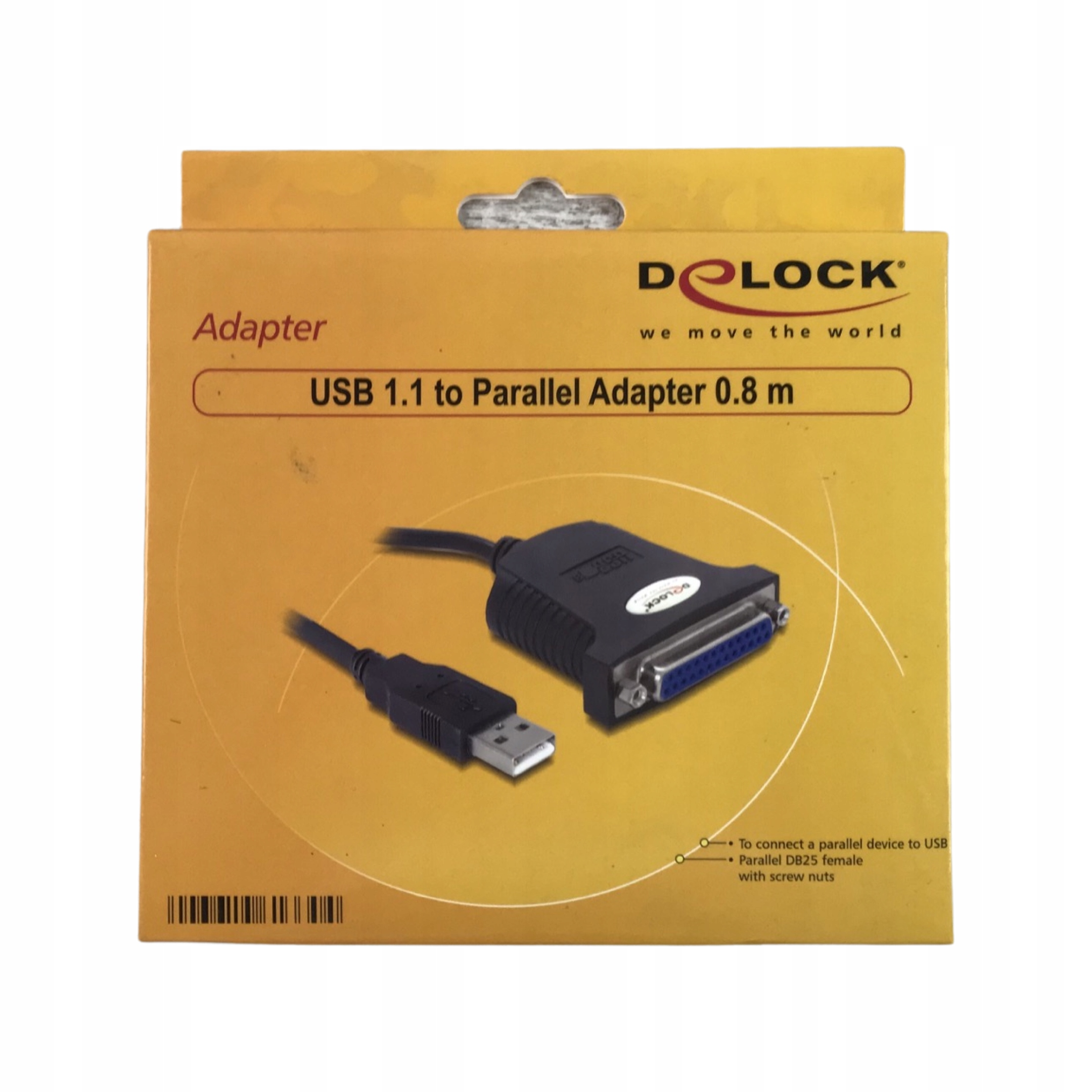 Adapter USB->LPT(F) 25Pin czarny 0,8 m