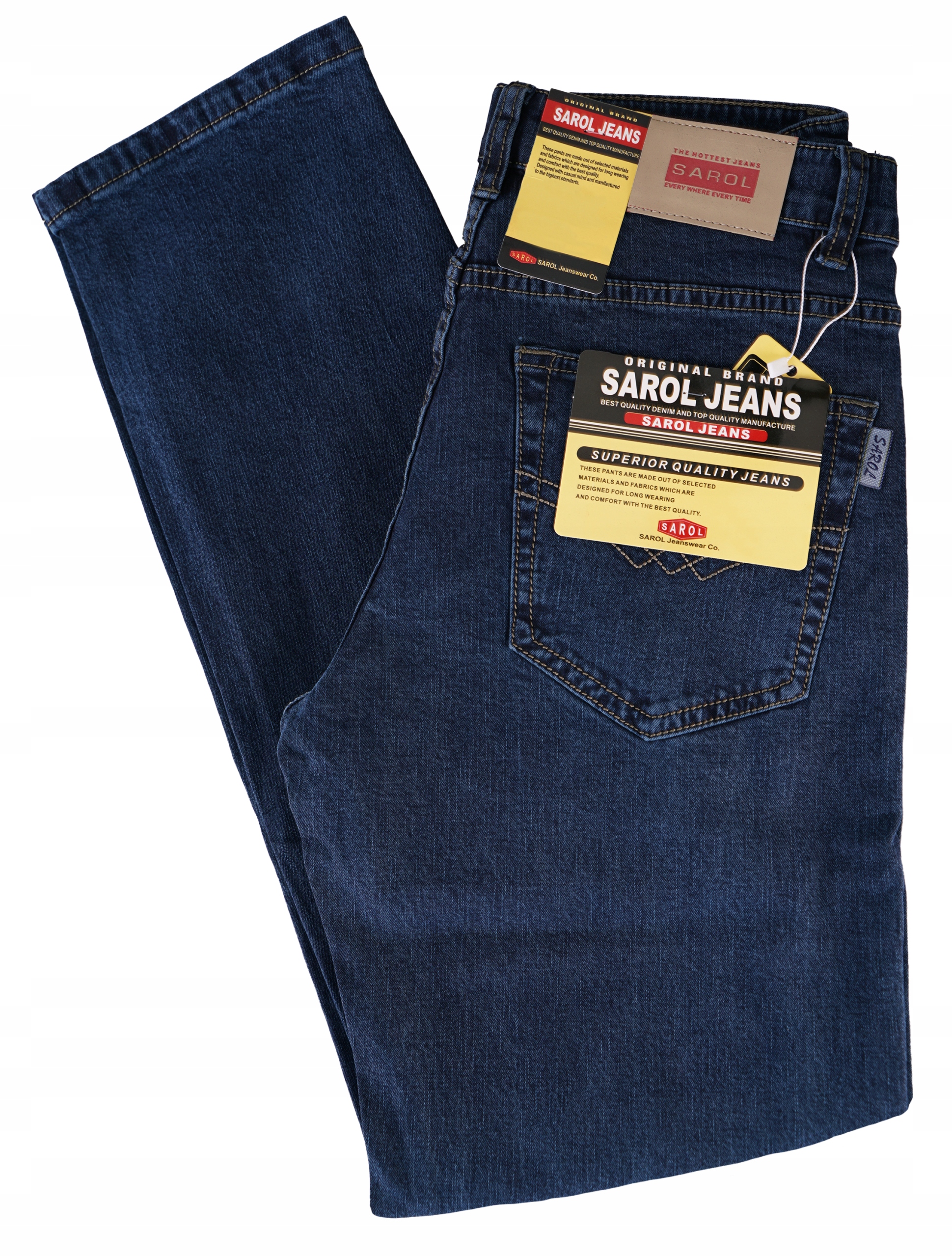 

Spodnie Męskie Jeansowe Dżins Sarol W38 L32 96-104