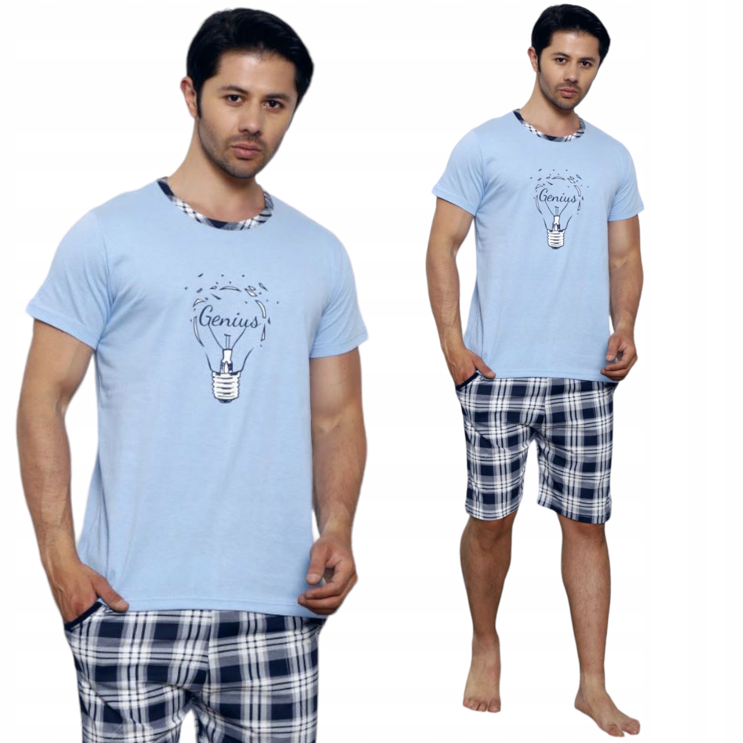 

Piżama Męska Krotki Rękaw Krotki Spodenki /bawełna