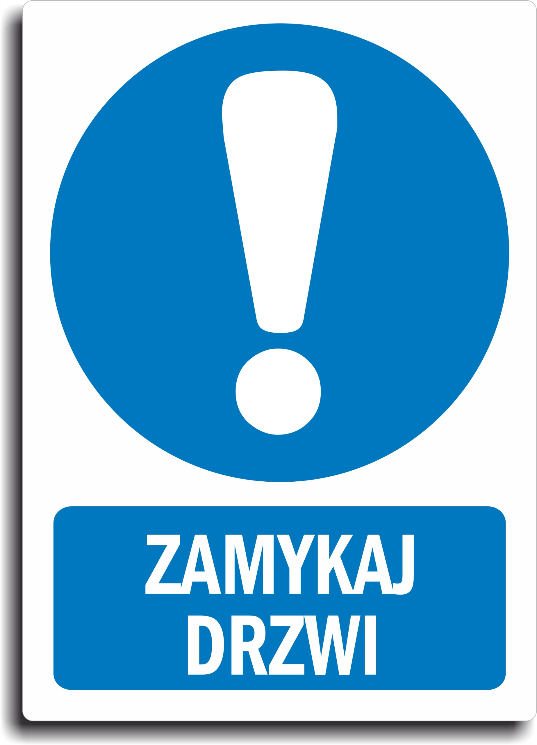 

Naklejka Bhp Zamykaj Drzwi Duża 20x28cm