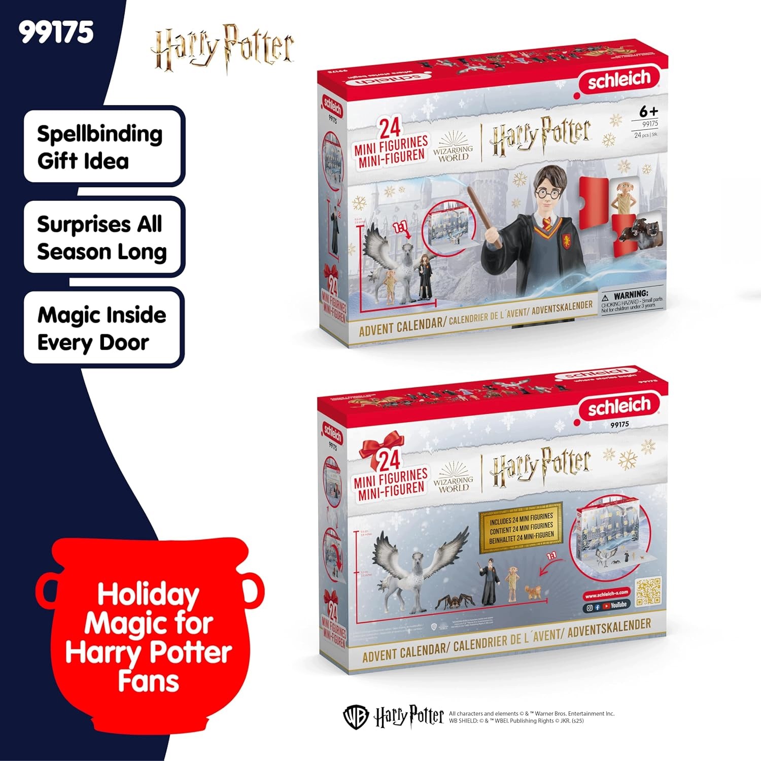 Адвент-календарь Schleich Harry Potter 2025, 24 фигурки, расписанные вручную — фото 7