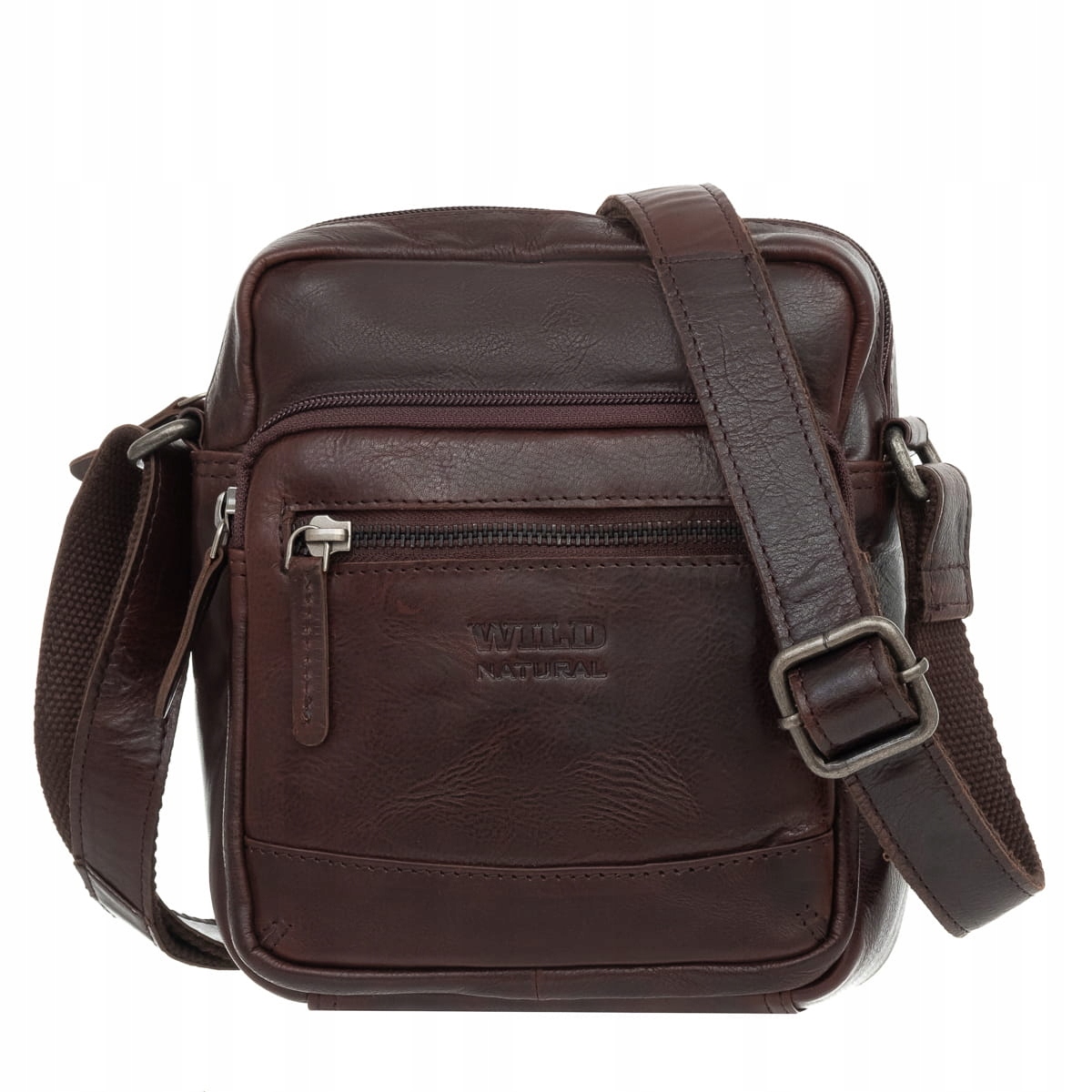 Střední pánská kožená taška Wild Natural Choco