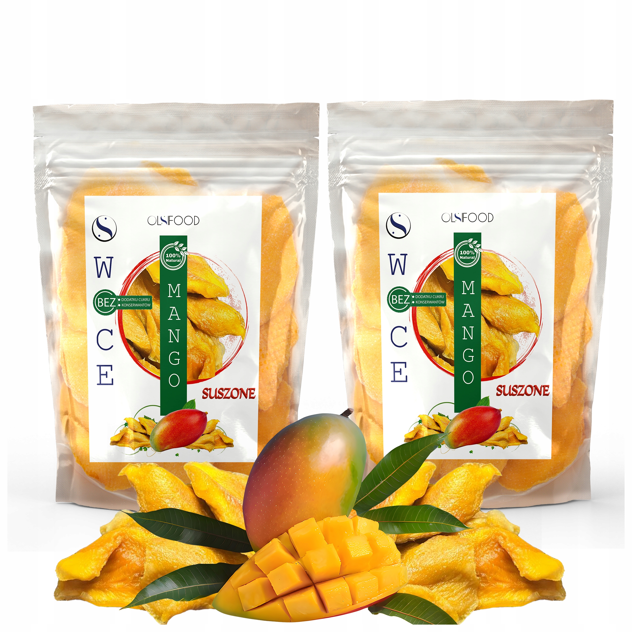 Sušené Mango 100% přírodní (2 ks x 500 g)|Bez přidaného cukru| Bez SO2
